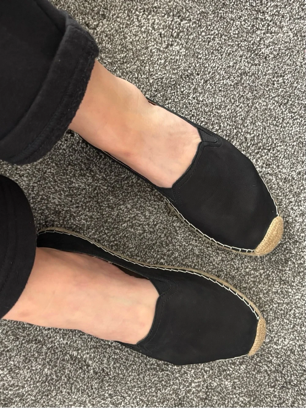SOUL Naturalizer Black Espadrille Slip-On Flats Size: 8
